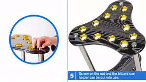 12 Pool Billiard Rack Wood Cue Racks Floor Pool Cue Organizers/Stand (Black)