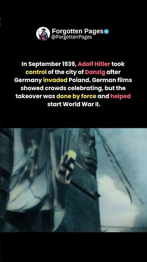 The Moment Danzig Became German Again 👁️🇩🇪