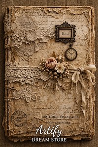 Shabby Chic Junk Journal Cover Bundle | Vintage Lace Scrapbook Pages - Etsy