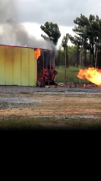 Burning down the house in the name of science. 🏠 This demonstration tested the fire resistance of different building products and architectural features. It was completed at the Mogo Bushfire Burnover Facility in New South Wales. It's here where many trucks, fences, power poles and more have met the same inferno in the name of science. Zooming out, this testing forms part of our wide-ranging array of bushfire research. Our work spans the lifecycle of a bushfire from predicting the speed of a fi