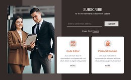 Subscribe form with image - HTML Template by Nicepage