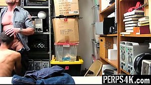 Bathroom Fuck Leads to a Rough Punishment from Security - Perps4k