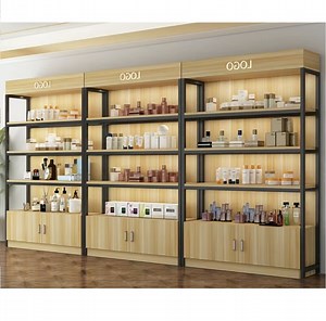 [Hot Item] Wholesale Cabinet Rack Shop Design Ideas Store Fixture Cosmetics Display Rack