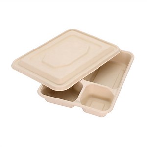 Eco Biodegradable Disposable Tableware Soup Salad Bowl Recyclable Sugarcane Bagasse Take Away Food Container