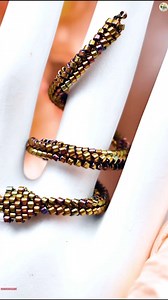 DIY Antique Gold Snake Beaded Ring 🐍🐍 | Wedding Decoration Ideas