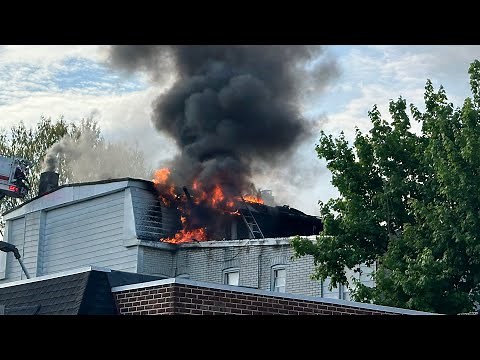 3rd Alarm: Livestream Video of Rowhome fire in Allentown, Pennsylvania