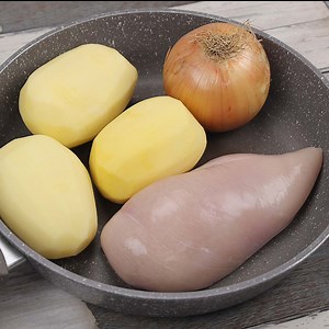 306K views · 5.1K reactions | Chicken breast, onion and potato you make a delicious dinner lunch | Recipes Learn | Facebook