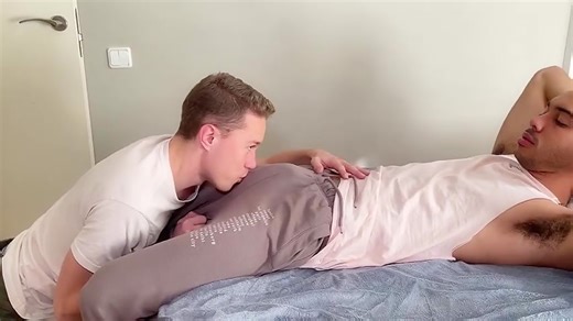 Jockstrapped Bottom takes Alex's load