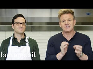 An Amateur Cook Struggles to Keep Up With Gordon Ramsay as They Make Crab Cakes Back to Back