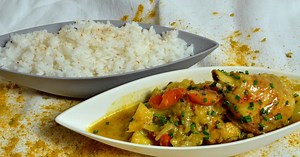 Curry de volaille minute, riz créole