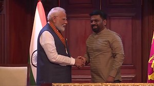 1.7K views · 27 reactions | Prime Minister Shri Narendra Modi ji is conferred with Sri Lanka Mitra Vibhushana, a testament to his pivotal role in fortifying Indo-Lankan ties and regional diplomacy. #MitraVibhushana #IndiaSriLanka #PMModiInSriLanka | भाजपा किसान मोर्चा | Facebook