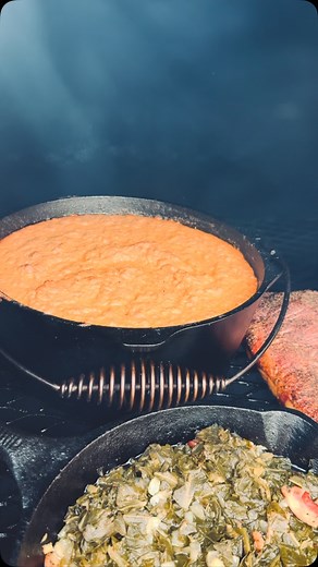 Full as a tick! #smoker #bbq #hash #beans #ribs #collards #brisket #porksteak | Stillhouse BBQ