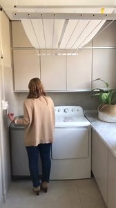 Ceiling Mounted Pulley Drying Rack – Compact Aluminum Clothesline with Mesh Shelf – Ideal for Small Laundry Rooms or Balcony´s (39.5" x 23.6")