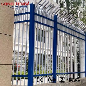 [Hot Item] Cheap Modern Metal Gardentubular Fence Galvanized Picket Wrought Iron Fence Panels Steel Fence Price