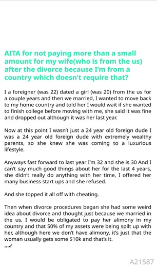 AITA For Sending My Cheating Ex-Wife 💖 Back to the US 💚 With Just $10k? | Reddit Story Adventures