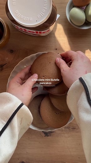 Chocolate Nutella Mini Pancakes Recipe | Archers Food