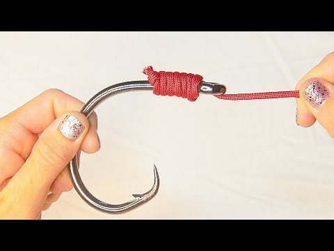 EASY! How to Snell a Hook - How to Tie a Hook to Fishing Line