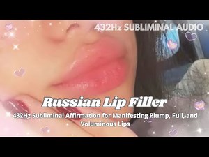 Russian Lip Filler 💋 432Hz Subliminal Affirmation for Manifesting Plump, Full, and Voluminous Lips.