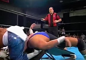 Sabu puts Al Snow through a table | WOHW Publishers