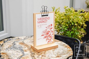 Wood Tabletop Menu Holder: Cafe Restaurant Sign - Etsy UK