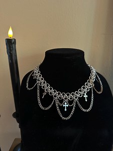 CROSSES // Gothic Handmade Necklace - Etsy