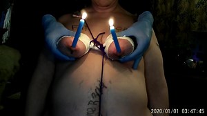 ( 1) Candle Tits - Fat Cow Serves As A Human Candle Holder Bdsm