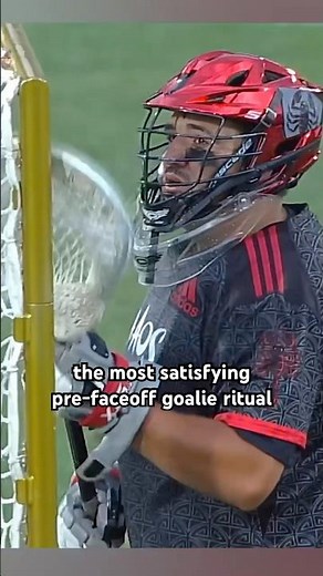Oddly Satisfying Pregame Goalie Ritual 🤌🥍 #lacrosse #goalie #asmr #blazeriorden