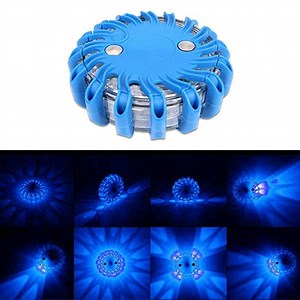 [Hot Item] Magnetic Rechargeable LED Emergency Flares Strobe V16 Car Warning Light Blue for Truck