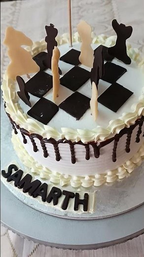simple and beautiful chess cake design 🫶