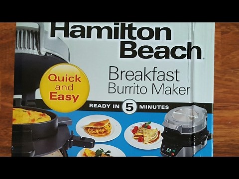 UNBOXING Hamilton Beach Breakfast Burrito Maker Machine