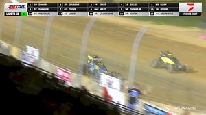 Briggs Danner reacts after winning the Justin Owen Memorial at Lawrenceburg