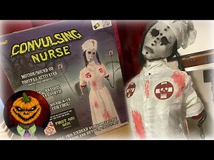 Convulsing Nurse Animatronic UNBOXING/SETUP & OVERVIEW - Spirit Halloween 2013 Prop 🎃 👻