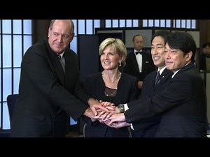 Japan, Australia eye closer military ties, talk submarines