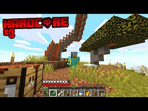Hardcore Minecraft #3 - BUILDING MY BASE...