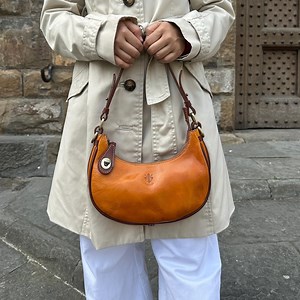 Handmade Italian Leather Crossbody Bag: Halfmoon Shoulder Bag - Etsy