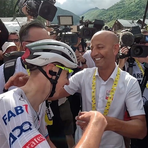 Scenes with Tadej Pogacar after a dominant performance on the Col du Galibier. #TDF2024 | NBC Sports Cycling