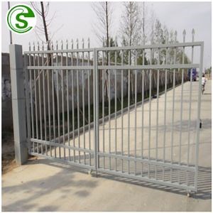[Hot Item] Cheap Factory / Galvanized Steel Wrought Iron Sliding Fence Gate