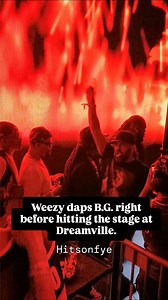 16K views · 2.5K reactions | Lil Wayne better known as Weezy , slid through and dapped up @new_bghollyhood right before giving a great show.  Nothing like brotherly love in real time. #lilwayne #dreamvillefest #bg #hotboys #celebrityspotting | Hitsonfye Media | Facebook