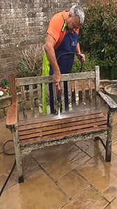 1.3M views · 4.2K reactions | Reviving a Weatherworn Patio Bench | Mr. Jet Washing | Facebook