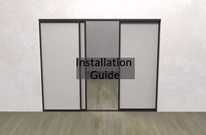 Doors 55 Glass Room Divider Panel and Partition Wall, Partition Wall Divider & 2 Panel Room Divider - Perfect Wall Divider for Room Separation & Partition Room Dividers (Lite Smoked Glass, 60x80)