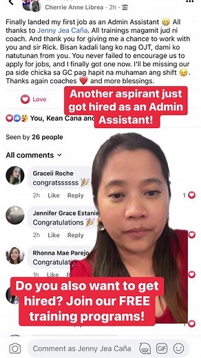 Someone got hired! #freeonlinetraining #virtualassistant #howtobecomeaVA #wfh #eghlife #wfhmoms | Coach Jenny - VA Mom