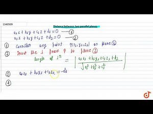 Distance between two parallel planes