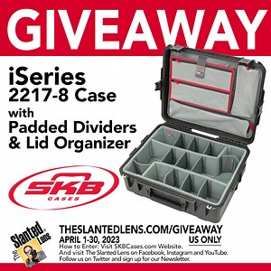 SKB is giving away a great case for photo or video. The iSeries 2217-8 case with Padded Dividers and Lid Organizer. You will love this case. It is excellent for storing your gear and traveling with your gear. Go to TheSlantedLens.com/Giveaway to enter! SKB Cases #SKBCases #TravelCase #Giveaway #Photography #Contest #Win #PhotoCase #VideoCase | The Slanted Lens