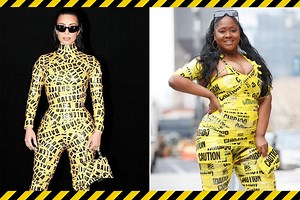 I wore Kim Kardashian’s caution tape dress and survived the catcalls