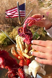 3.2K views · 21 reactions | Cooking seafood over an open fire | Indonesia Raya | Facebook