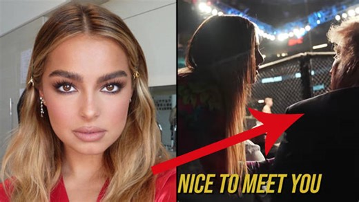 Addison Rae receives backlash for excitedly greeting Donald Trump at UFC event