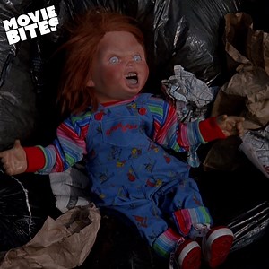 Chucky almost meets his end when he gets thrown in the garbage... from 1991's Child's Play 3 | Screen Bites