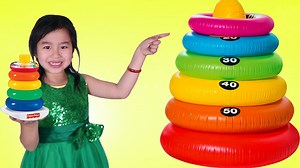 Jannie Learn Colors w/ Stacking Rings! | Toys and Colors