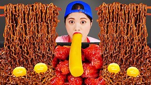 Black Bean Noodle Fried Chicken DONA Mukbang | DONA English