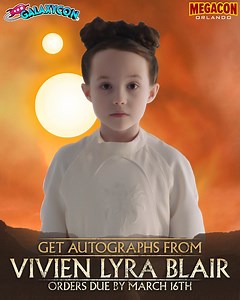 Get autographs from Vivien Lyra Blair! https://galaxycon.info/vlblairfb Orders are due by March 16th for this special GalaxyCon signing at MegaCon Convention Vivien Lyra Blair is an actress known for her role as Leia Organa in Obi-Wan Kenobi as well as her appearances in films such as Bird Box, We Can Be Heroes, and the TV miniseries Waco. Check out more GalaxyCon Virtual Private Signings and Virtual Events @ https://galaxycon.com/ #GalaxyConVirtual #MegaCon #ComicCon #VivienLyraBlair #LeiaOrgan
